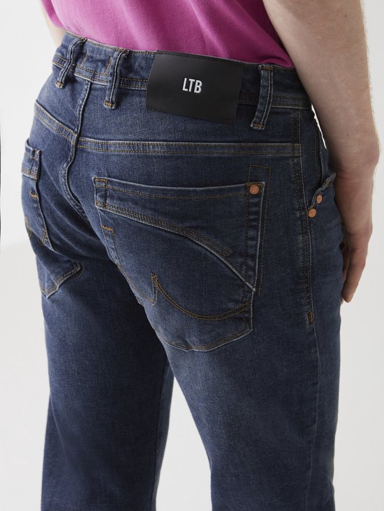 LTB Jeans Roden Heren Straight Jean - Donkerblauw - Lane Wash
