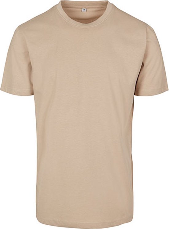 Herenshirt 'Round Neck' met korte mouwen Sand - M