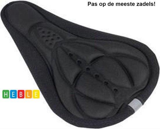 Foto:  gel zadelhoes zwart comfortabel fietsen soft comfort zadeldekje zadelhoes fiets van heble 