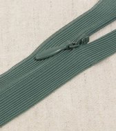 Blinde rits 22cm - dennen groen - naadverdekte rits - verstelbaar