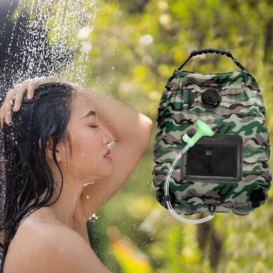 KIPIDA Douche de camping solaire 20 l avec affichage de la température