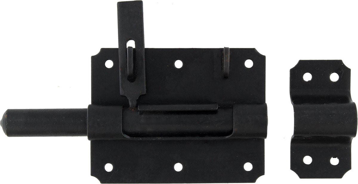 Starx - Hangslotgrendel - Schuifgrendel met hangslot ogen - Stift 16mm - Zwart