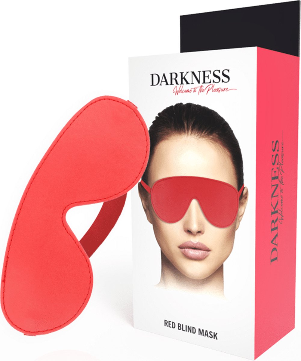 Goedkoopste Darkness - masker - Rood- Kunstleer
