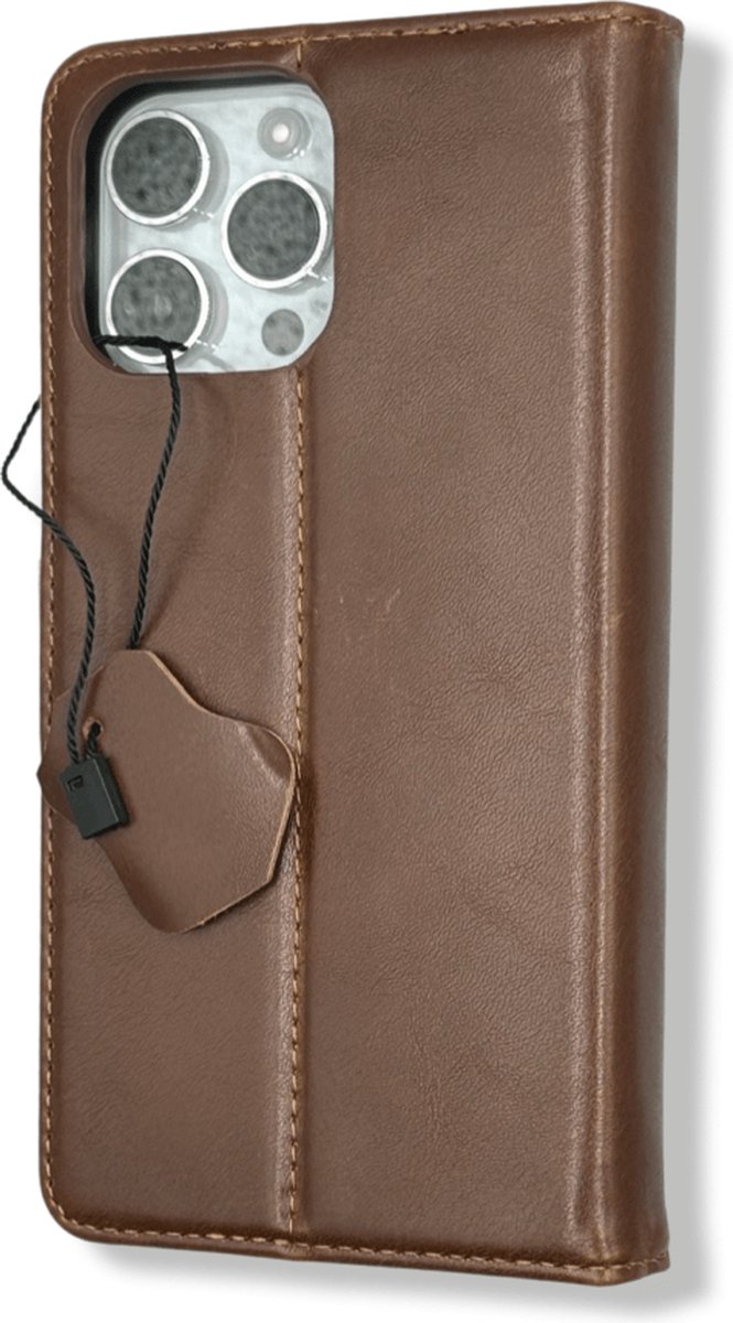MDblue ® - portemonnee hoesje Apple Iphone 13 Pro Max Hoesje 2in1 Magnetic Bruin-silicon achterkant met luxe leren hoesje-book case iphone 13 pro Max magnetic