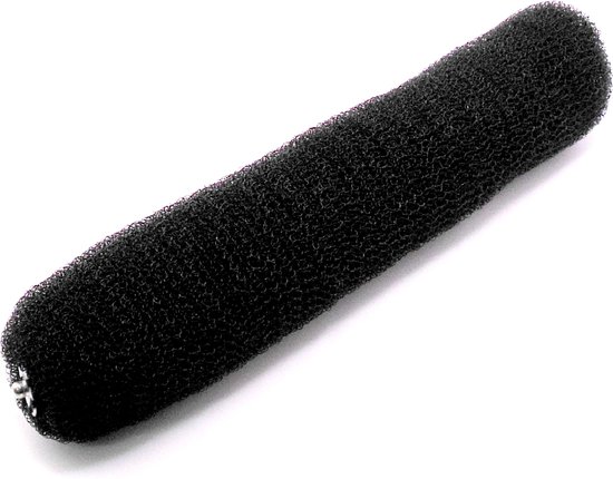 Donut pour cheveux avec fermeture à pression noir