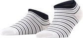 FALKE Stripe Shimmer gestreept met patroon katoen sneakersokken dames wit - Maat 39-42