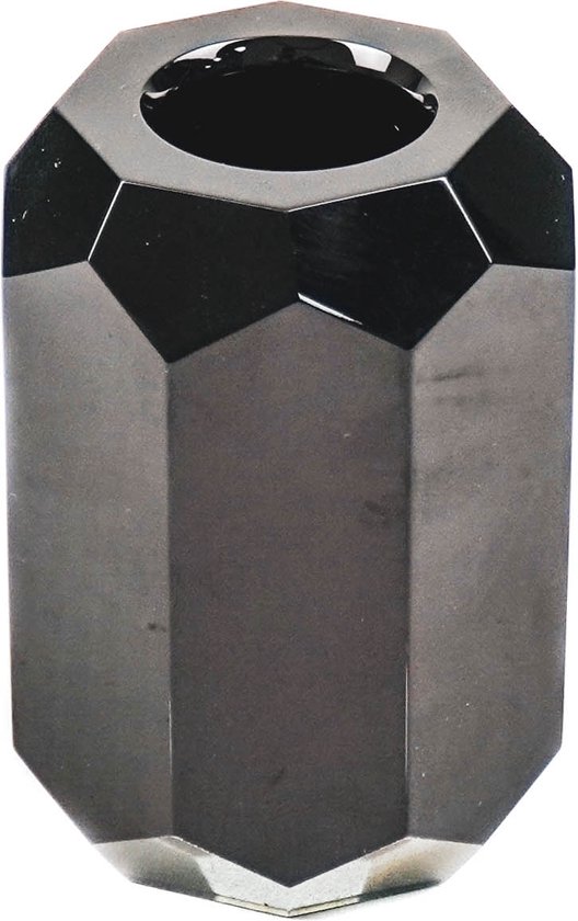 Housevitamin Kristal Kandelaar- 5x5x7cm - Zwart