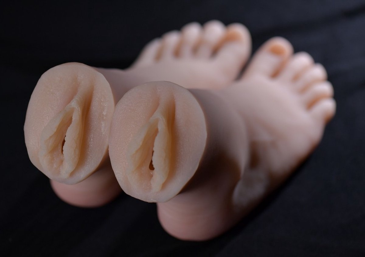 Goedkoopste Voetpop met Kunstvagina Mannequin Masturbator Links