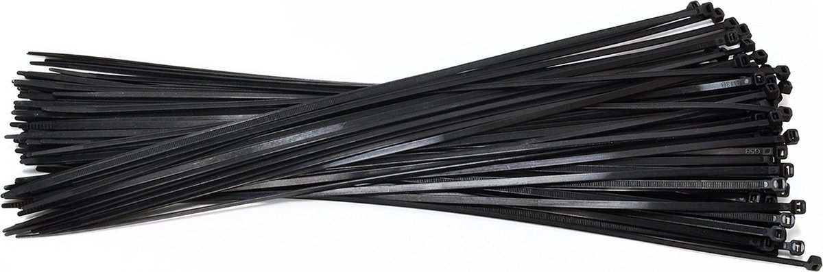 Kabelbinders 4,8 x 430 mm zwart - zak 100 stuks - Tiewraps - Binders
