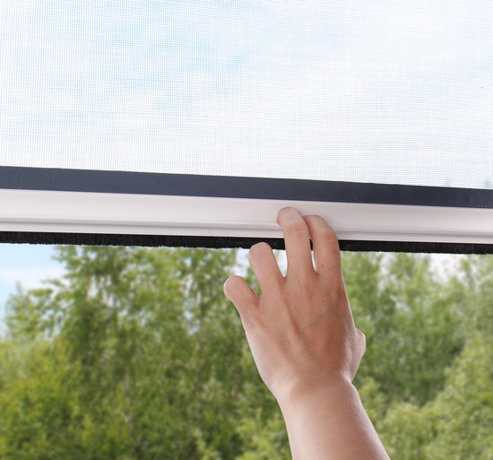 Rolhor op maat te snijden PVC Wit - B 130 x H 160 cm - 1 stuk - Muggengaas / Horgaas