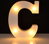 Lichtgevende Letter C - 22 cm - Wit - LED