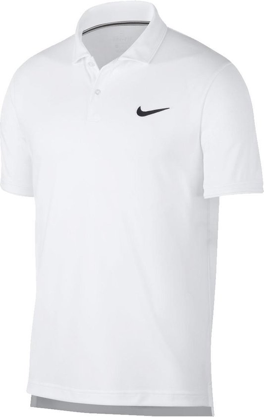 Nike - Court Dry Team Polo - Tennisshirt - S - Wit | bol.com