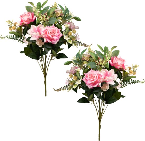 Flowerwall, 4x panelen kunstbloemen decoratie KS155156 - Flower Wall Flowerwall, 4x panelen kunstbloemen decoratie KS155156 - Flower Wall