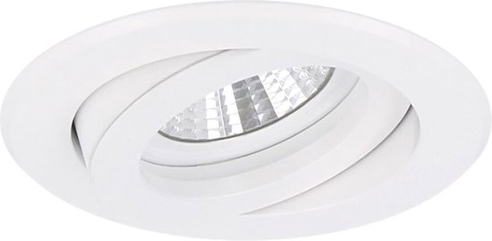 Verona - Inbouwspot Wit Rond - Kantelbaar - 1 Lichtpunt - Ø 82mm