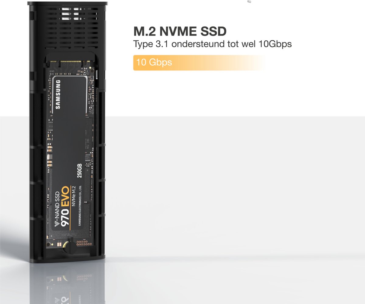 Tomantery M.2 SSD-behuizing Hoge Snelheid USB C 3.1 10