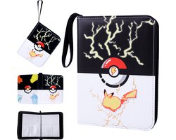 Pokemon buxibo verzamelmap geschikt voor speel verzamelalbum met rits 4 pocket map binder houder opbergmap voor 400 thunder