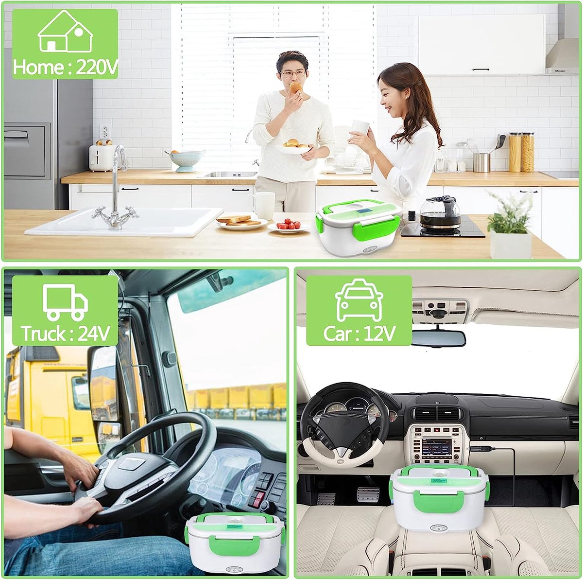 12/24V Voedselverwarmer en lunchbox 1,5L – Eten opwarmen onderweg