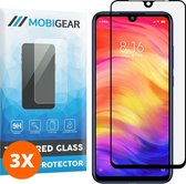 Mobigear Screenprotector geschikt voor Xiaomi Redmi Note 7 Glazen | Mobigear Premium Screenprotector - Case Friendly - Zwart (3-Pack)