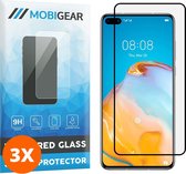 Mobigear Screenprotector geschikt voor Huawei P40 Glazen | Mobigear Premium Screenprotector - Case Friendly - Zwart (3-Pack)