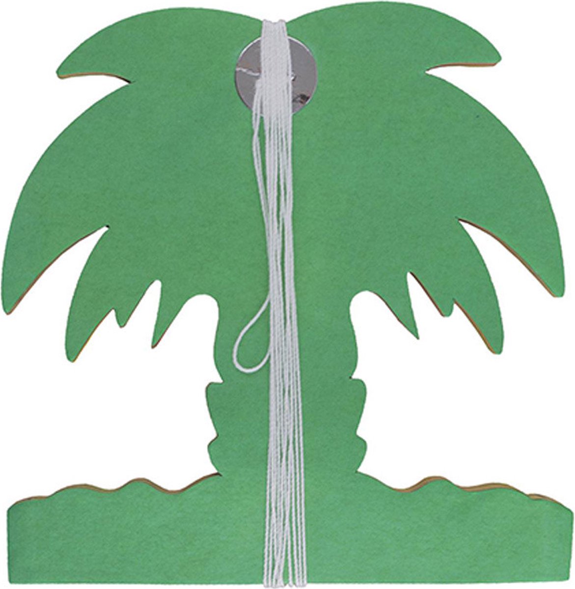 Funny Fashion Hawaii palmbomen thema feestslinger - 2x - gekleurd - 400 cm - papier — afbeelding 3