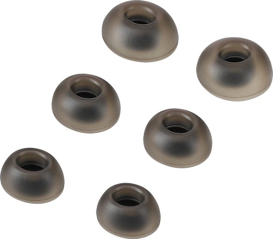 kwmobile 6x cover voor in-ear oortjes geschikt voor JBL Live Pro 2 TWS - Vervangende oordopjes in zwart