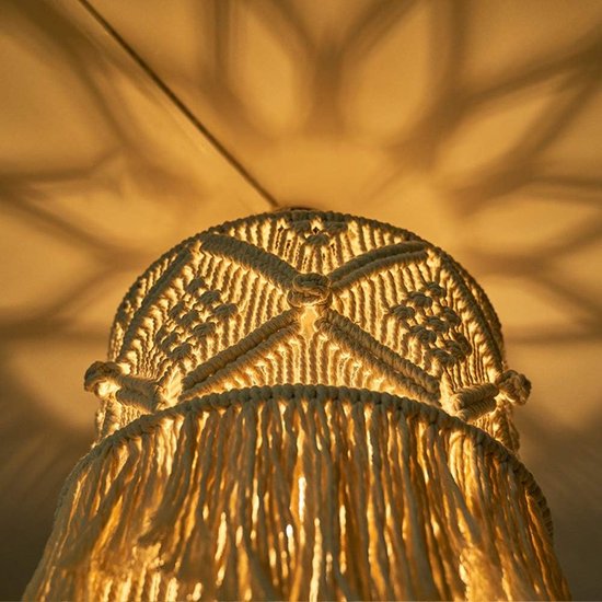 Nicole Knupfer Makrame wandbehang geweven tapijt Boheemse wanddecoratie