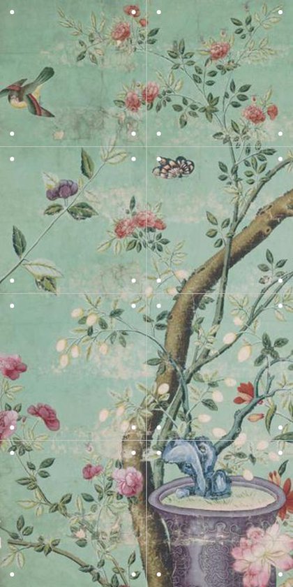 IXXI Panel of a Chinese Wallpaper - Wanddecoratie - Abstract - 40 x 80 cm