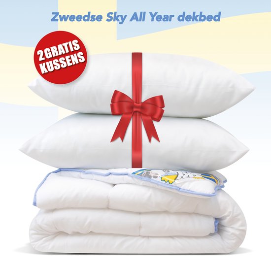 Dekbed toute l'année Swedish Sky + 2 oreillers cadeau