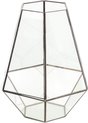Housevitamin Windlicht Glas & Messing 24,5x30cm - Sfeerdecoratie Windlicht - 1 stuk