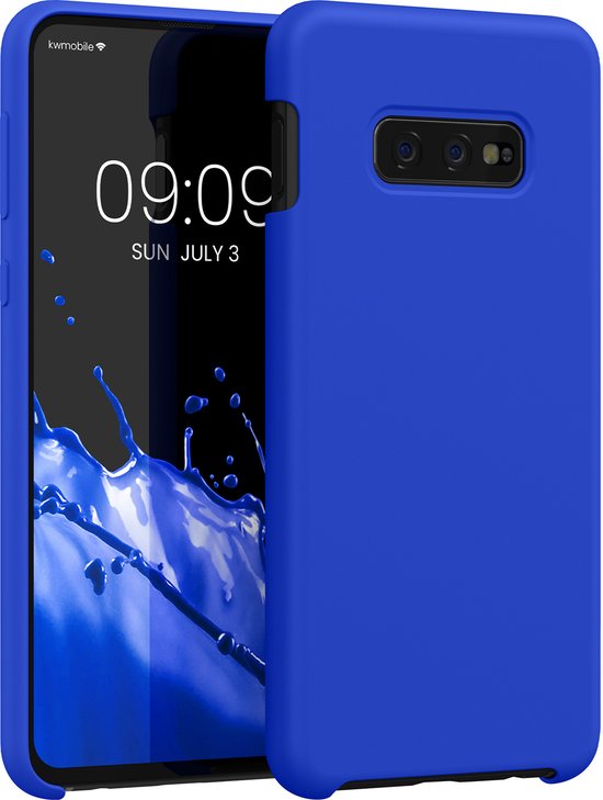 kwmobile telefoonhoesje geschikt voor Samsung Galaxy S10e - Hoesje met siliconen coating - Smartphone case in Baltisch blauw