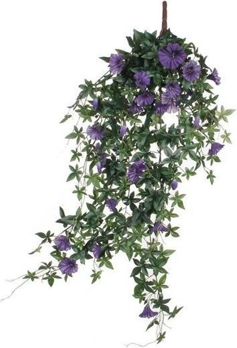 vleet micro Forensische geneeskunde 2x Groene Petunia kunstplanten met paarse bloemen 80 cm -  Kunstplanten/nepplanten... | bol.com