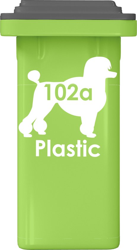 Kliko stickers - Container stickers - 3 in één pakket - Hondenrassen - Poedel