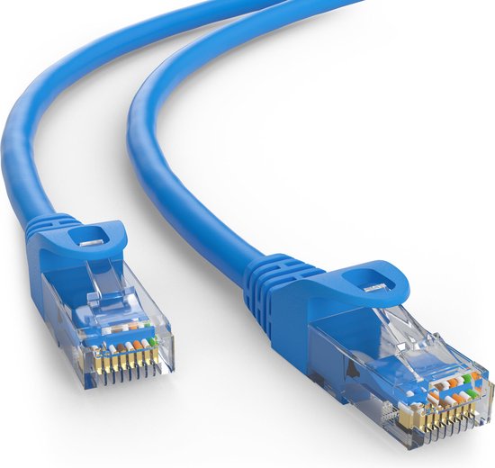 Câble réseau Wentronic CAT5E - RJ45 - Bleu - 2 m