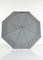 Lasessor – Paraplu – Grijs - Zilver – 27cm – Volledig – Reflecterende - Vol - Automatische - Opvouwbare - Reis – Stormparaplu - Open close knop – Windproof – Baleinen 8