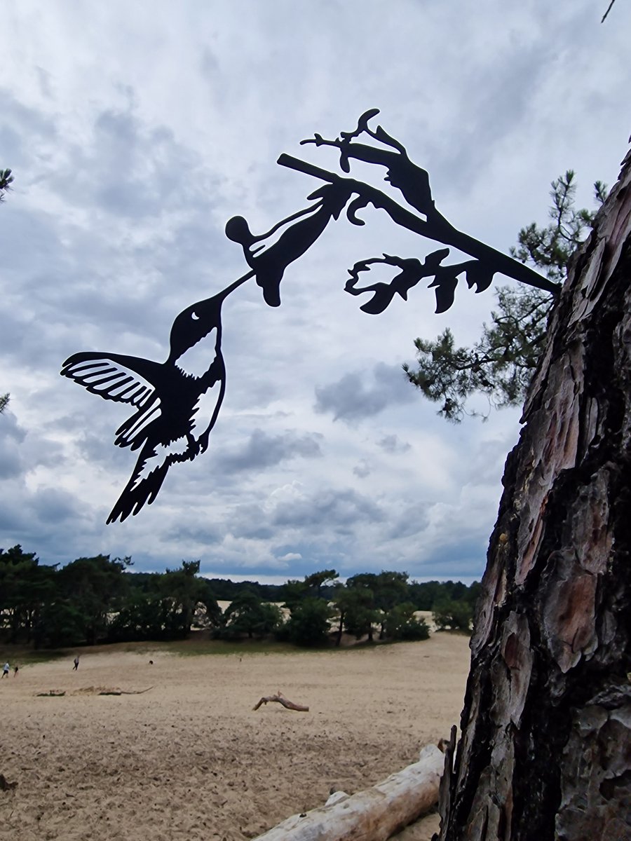 Metalen Boom Prikker - Boom Steker - Kolibrie - Hummingbird - Metalen Vogel - Tuin Vogel - Tuin Hanger - Tuindecoratie - Metal Bird - Garden Ornament