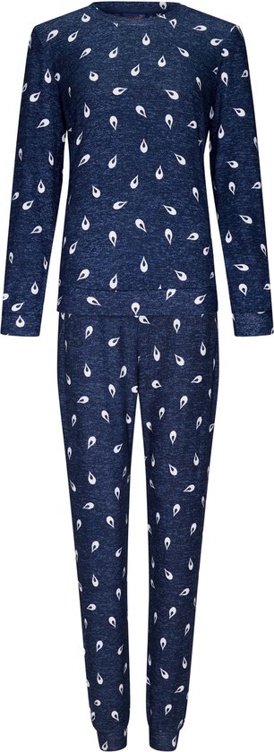 Rebelle - Dames Pyjama set Hayley - Blauw - Fleece - Maat 40