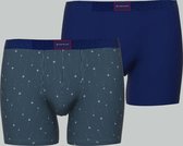 TOM TAILOR Stretch Cotton - 2-pack heren Long Boxer - Groen - Maat L