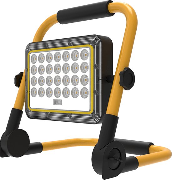 Foto: Led bouwlamp accu ip65 floodlight 800lm 10w kantelbaar 6500k