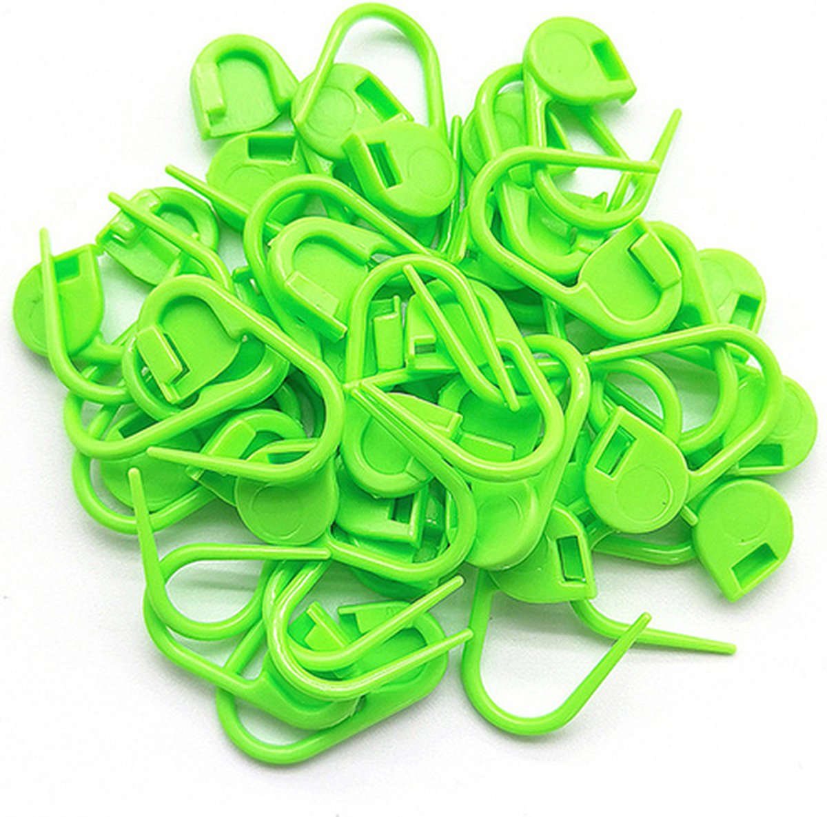 Plastic veiligheidsspelden - 50 stuks - veiligheidsspelden klein - Fluoriserend groen