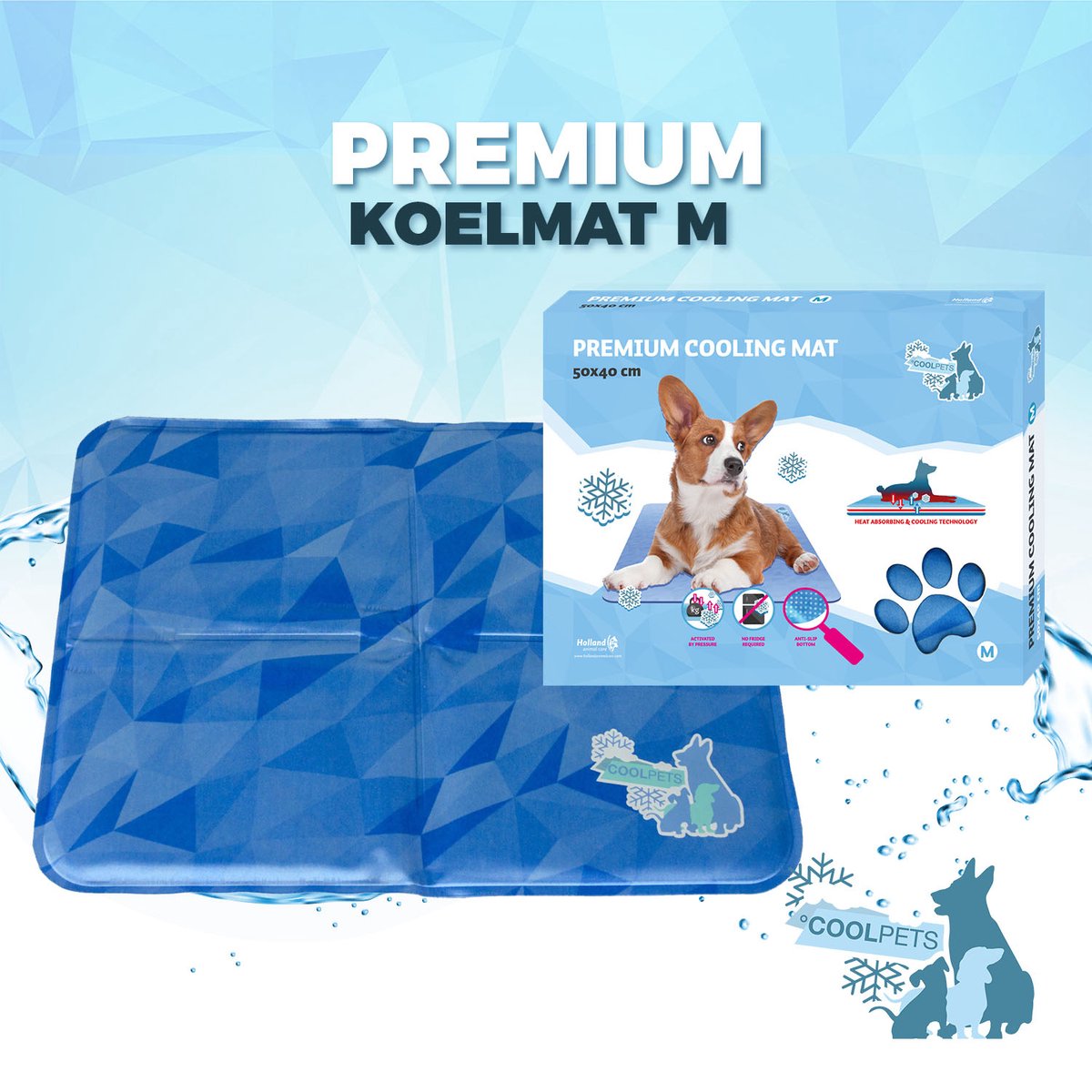CoolPets Premium Koelmat Koelmat hond Hondenmat voor verkoeling