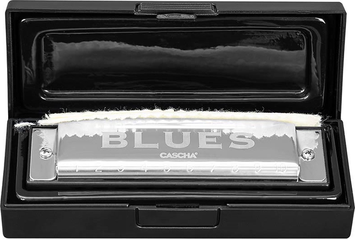 Cascha Blues Professionele Mondharmonica Voor Volwassenen In Toonsoort A Met Specter Polish doek