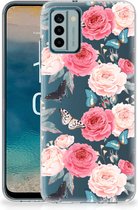 Smartphone hoesje Nokia G22 Telefoontas Butterfly Roses