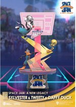 Beast Kingdom Toys Space Jam Figurine D-Stage PVC Diorama Sylvester & Tweety & Daffy Duck New Version 15 cm Multicolore