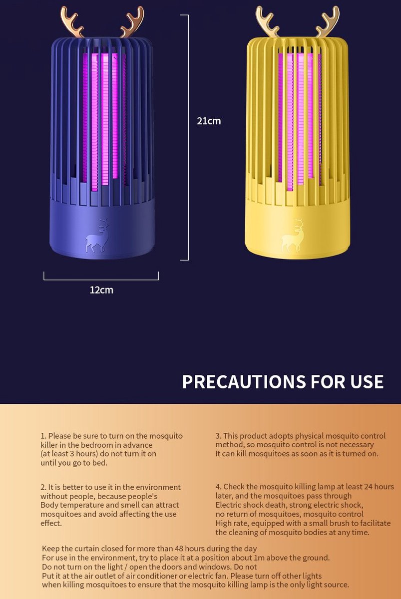 Lampe insecticide électrique Out Insect à poser ou suspendre 30m²