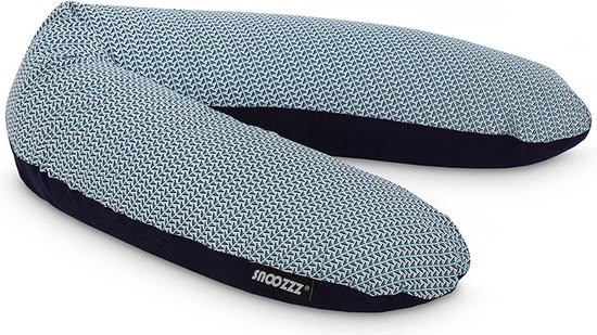 Snoozzz Voedingskussen Premium Kwaliteit - 185 cm – Microparel Vulling – Wasbare Hoes - Stone