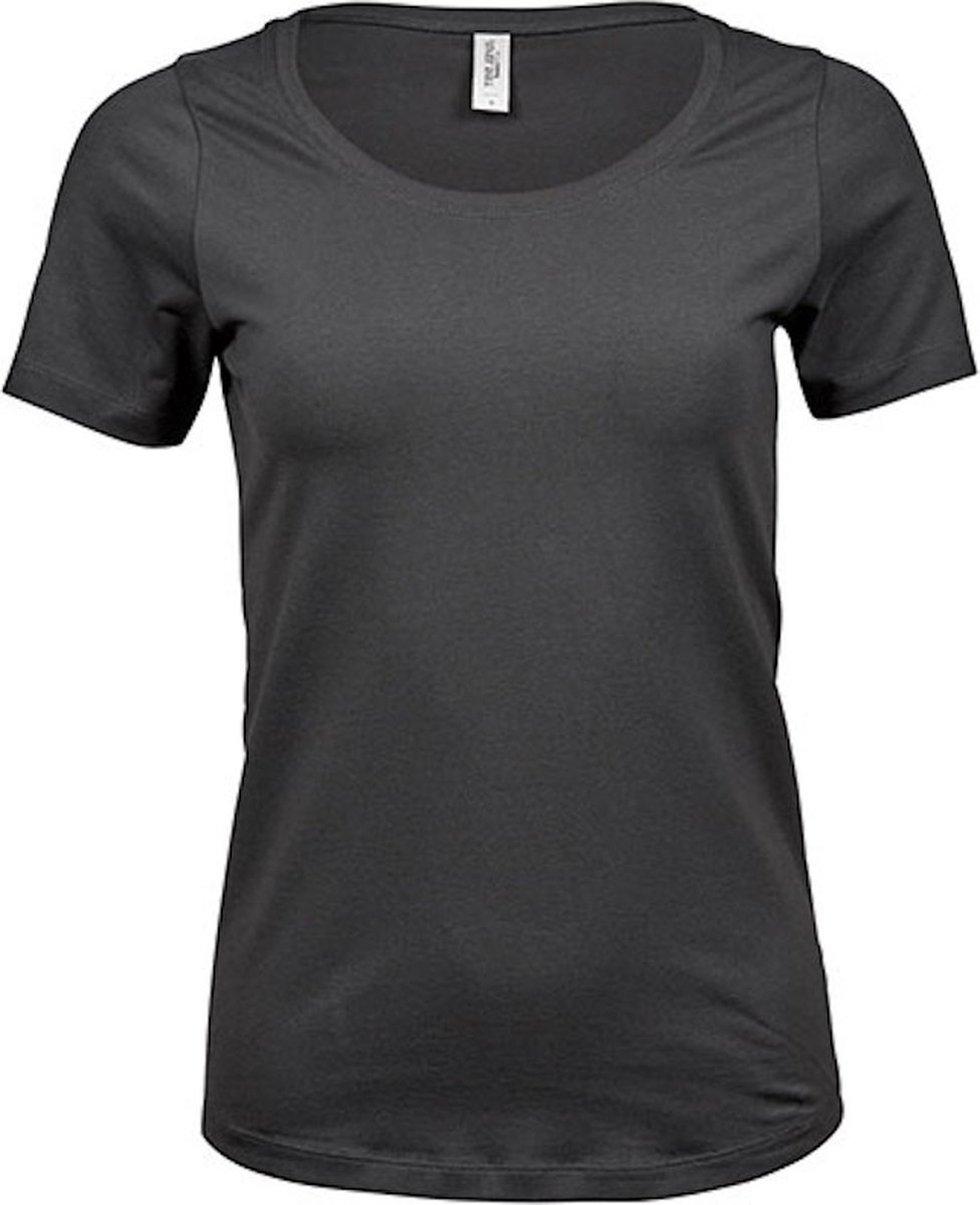 Tee Jays - Dames Stretch T-shirt - Dark Grey (Solid) maat L