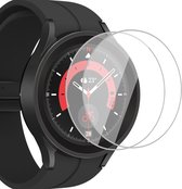 2x Screenprotector geschikt voor Samsung Watch 5 Pro - Beschermglas Folie Geschikt voor Samsung Watch 5 Pro
