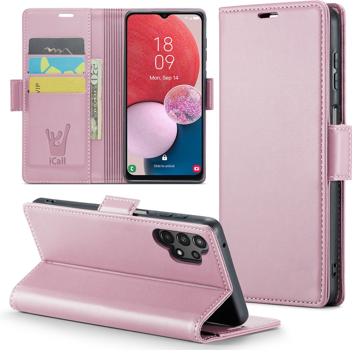 Hoesje geschikt voor Samsung Galaxy A13 - HyperCase Book Cover Kunstleer Rose
