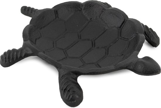 Zwart schaaltje in de vorm van een schildpad - 3x17x14cm