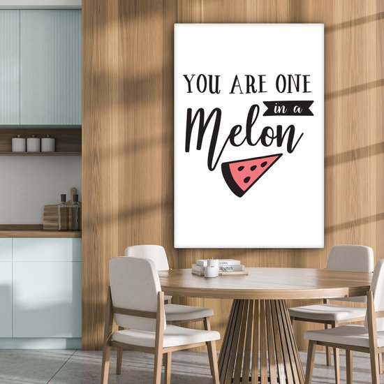 Tableau Peinture Citations - Proverbes - Tu es un dans un melon - 90x140 cm - Décoration murale